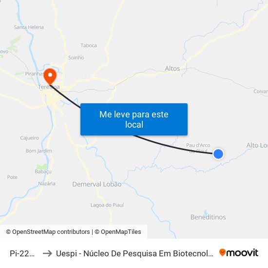 Pi-223, 235 to Uespi - Núcleo De Pesquisa Em Biotecnologia E Biodiversidade map