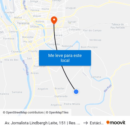 Av. Jornalista Lindbergh Leite, 151 | Res. Torquato Neto, Quadra Ab to Estácio Ceut map