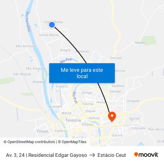Av. 3, 24 | Residencial Edgar Gayoso to Estácio Ceut map