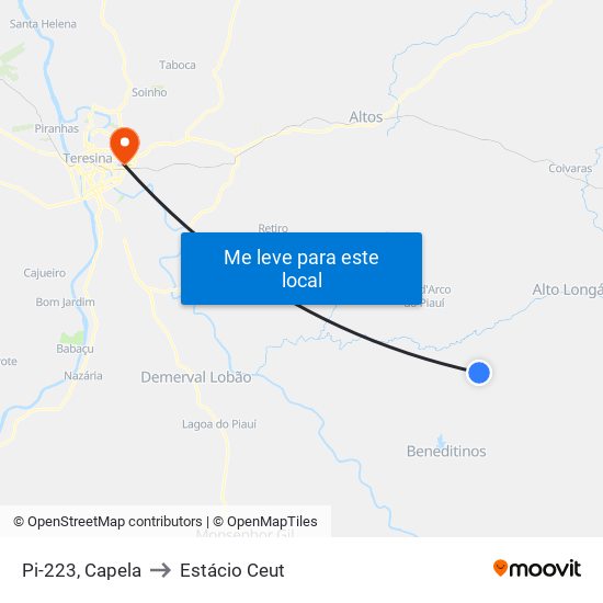 Pi-223, Capela to Estácio Ceut map