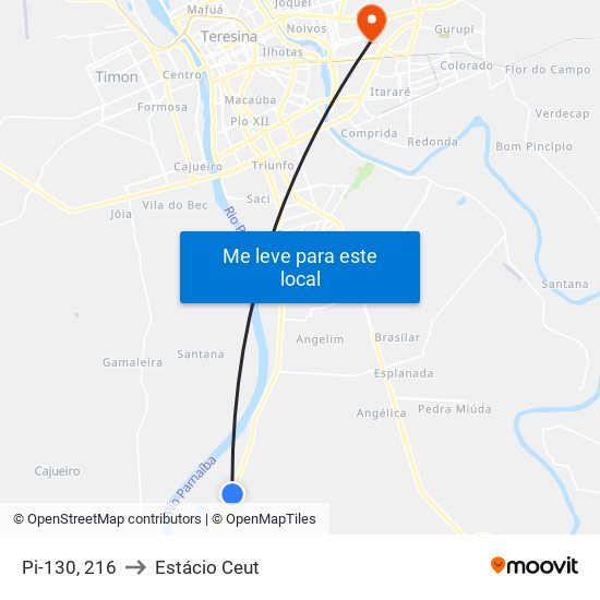 Pi-130, 216 to Estácio Ceut map