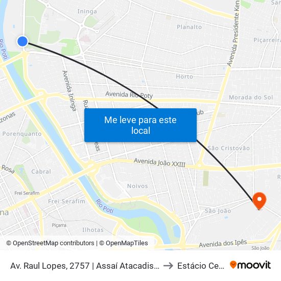 Av. Raul Lopes, 2757 | Assaí Atacadista to Estácio Ceut map