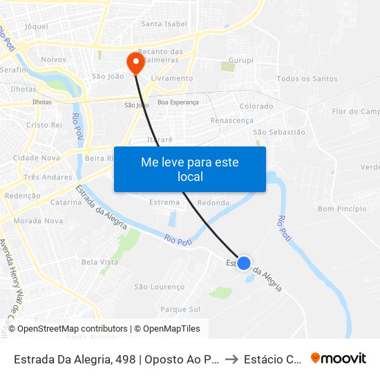 Estrada Da Alegria, 498 | Oposto Ao Petrel to Estácio Ceut map