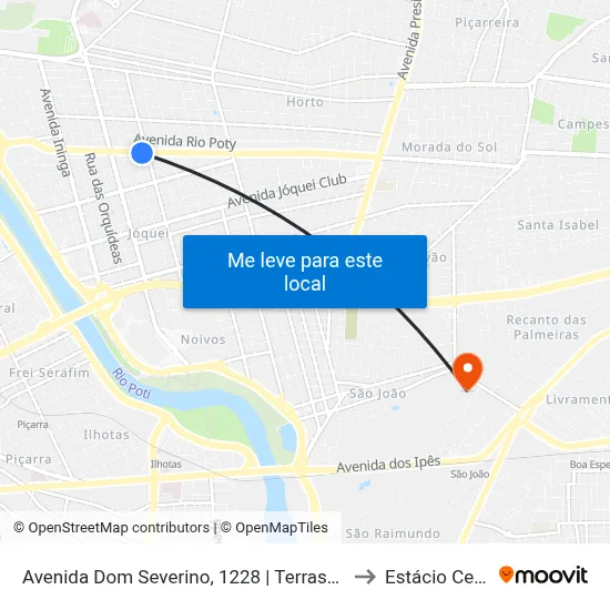 Avenida Dom Severino, 1228 | Terrasse to Estácio Ceut map