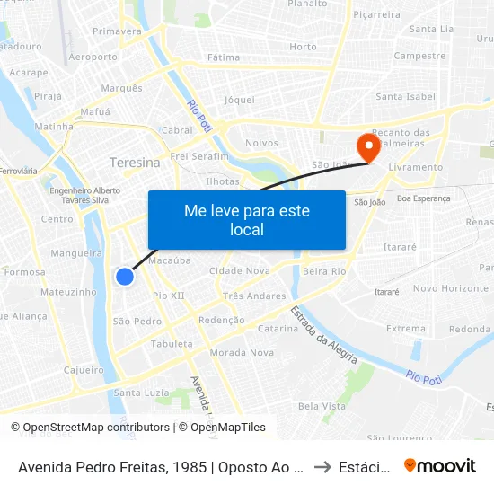 Avenida Pedro Freitas, 1985 | Oposto Ao Centro Administrativo to Estácio Ceut map