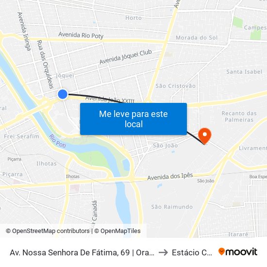 Av. Nossa Senhora De Fátima, 69 | Oral Unic to Estácio Ceut map