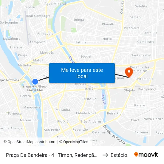 Praça Da Bandeira - 4 | Timon, Redenção E Três Andares to Estácio Ceut map