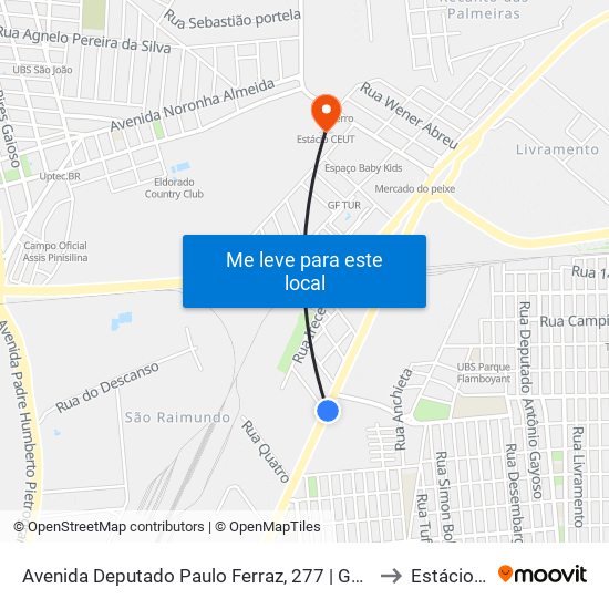 Avenida Deputado Paulo Ferraz, 277 | Garagem Emtracol to Estácio Ceut map