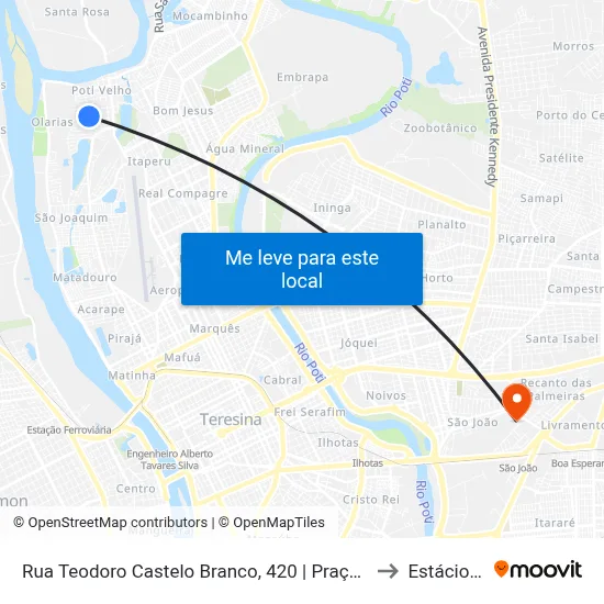 Rua Teodoro Castelo Branco, 420 | Praça Princesa Isabel to Estácio Ceut map