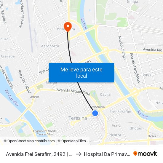 Avenida Frei Serafim, 2492 | Hgv to Hospital Da Primavera map