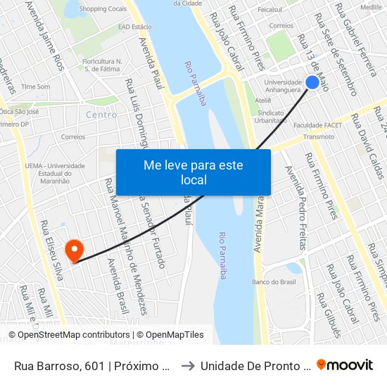 Rua Barroso, 601 | Próximo Ao Colégio Séculos to Unidade De Pronto Atendimento map