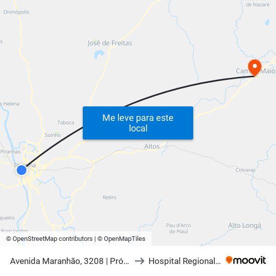 Avenida Maranhão, 3208  | Próximo Ao Troca-Troca/ Setut to Hospital Regional De Campo Maior map