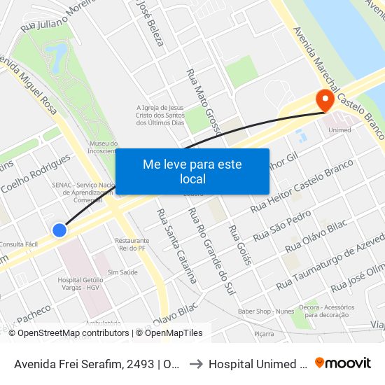 Avenida Frei Serafim, 2493 | Oposto Ao Hgv to Hospital Unimed Teresina map