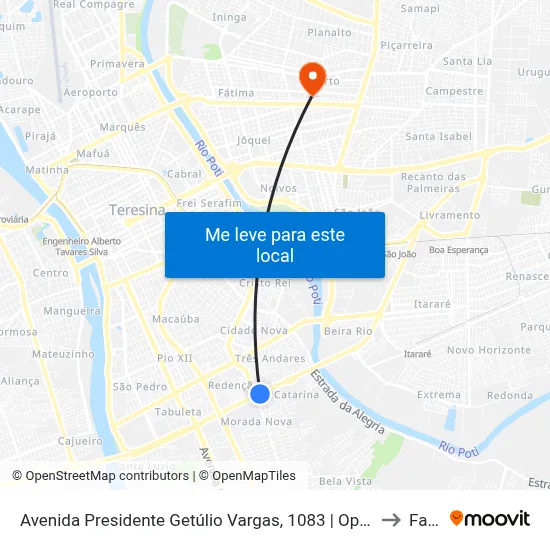 Avenida Presidente Getúlio Vargas, 1083 | Oposto À Discar to Facid map