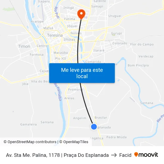 Av. Sta Me. Palina, 1178 | Praça Do Esplanada to Facid map