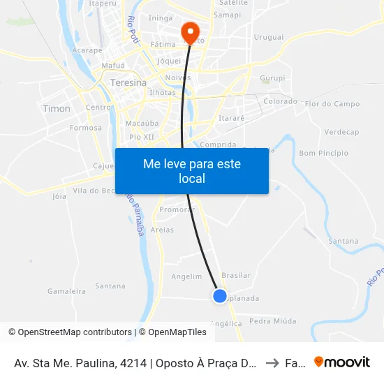 Av. Sta Me. Paulina, 4214 | Oposto À Praça Do Esplanada to Facid map
