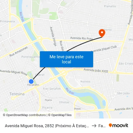 Avenida Miguel Rosa, 2852 |Próximo À Estação/25º Bc to Facid map