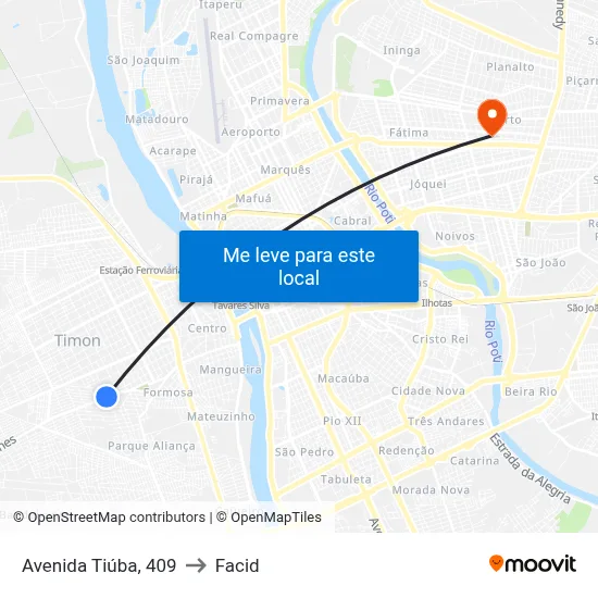 Avenida Tiúba, 409 to Facid map