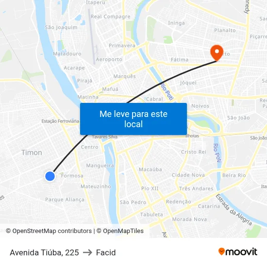 Avenida Tiúba, 225 to Facid map