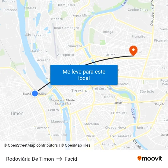 Rodoviária De Timon to Facid map