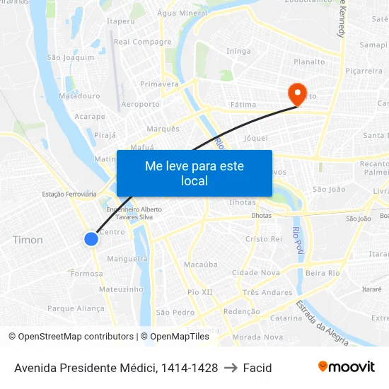 Avenida Presidente Médici, 1414-1428 to Facid map