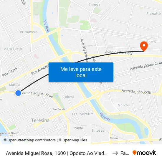 Avenida Miguel Rosa, 1600 | Oposto Ao Viaduto Do Mafuá to Facid map