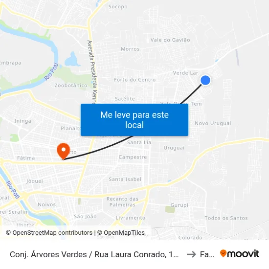 Conj. Árvores Verdes / Rua Laura Conrado, 19 | Quadra 19 to Facid map