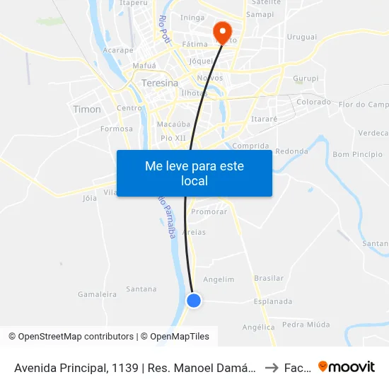 Avenida Principal, 1139 | Res. Manoel Damásio to Facid map