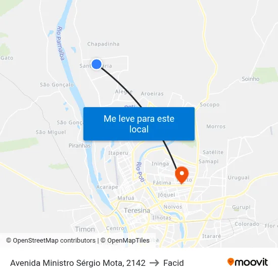 Avenida Ministro Sérgio Mota, 2142 to Facid map