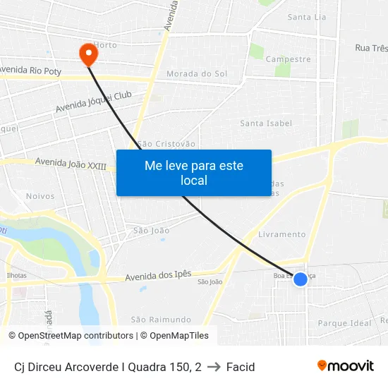 Cj Dirceu Arcoverde I Quadra 150, 2 to Facid map