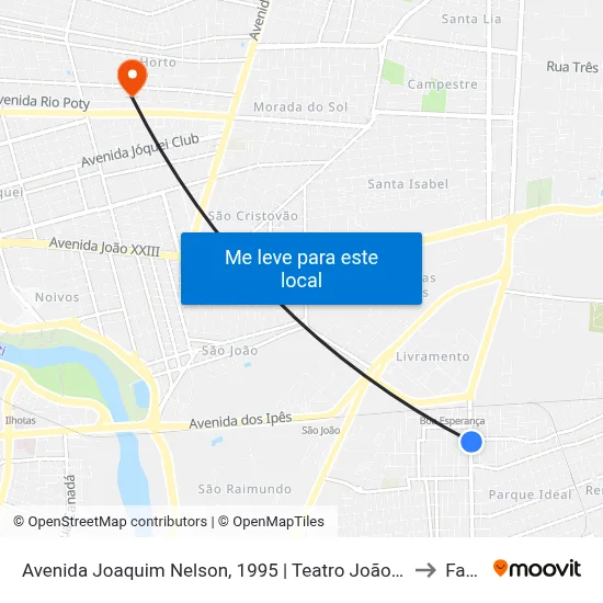 Avenida Joaquim Nelson, 1995 | Teatro João Paulo Ll to Facid map