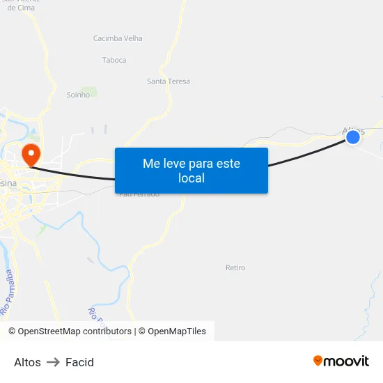 Altos to Facid map