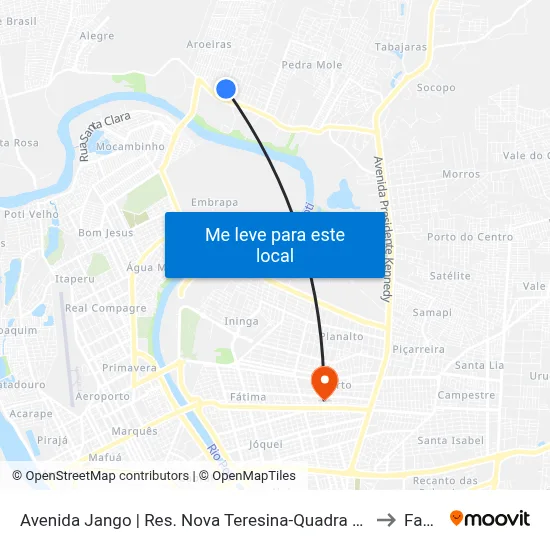 Avenida Jango | Res. Nova Teresina-Quadra 05, 17 to Facid map