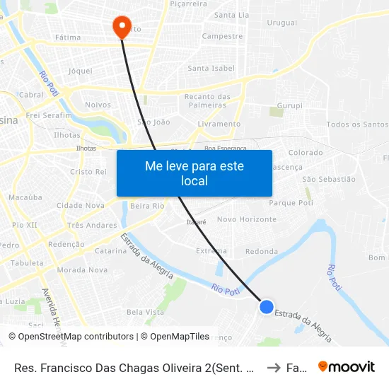 Res. Francisco Das Chagas Oliveira 2(Sent. Centro) to Facid map
