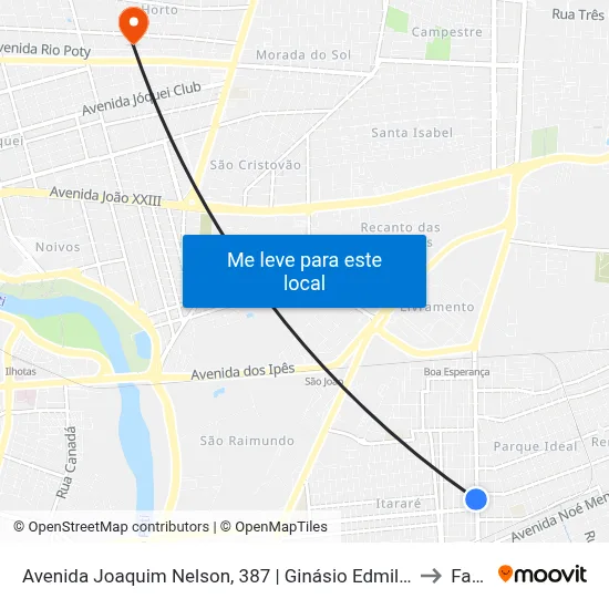 Avenida Joaquim Nelson, 387 | Ginásio Edmilson Jorge to Facid map