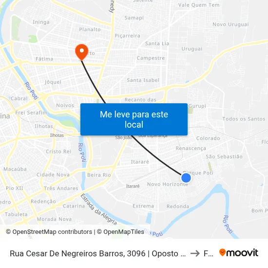 Rua Cesar De Negreiros Barros, 3096 | Oposto À Cmei Cíntia Medeiros De Oliveira to Facid map