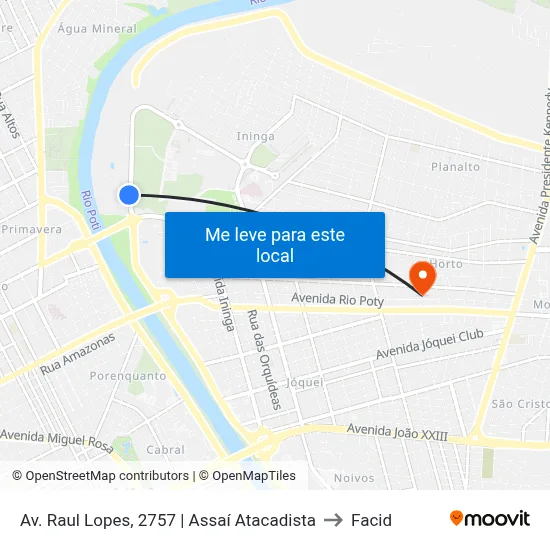 Av. Raul Lopes, 2757 | Assaí Atacadista to Facid map