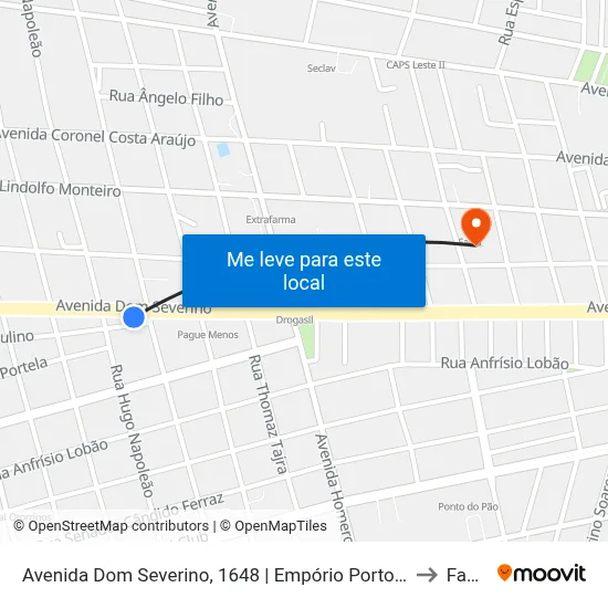 Avenida Dom Severino, 1648 | Empório Portobello to Facid map
