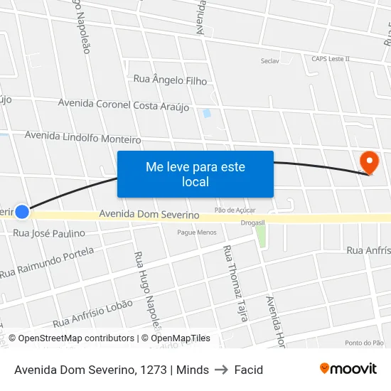 Avenida Dom Severino, 1273 | Minds to Facid map