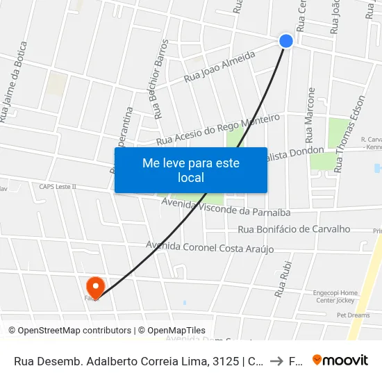 Rua Desemb. Adalberto Correia Lima, 3125 | Condomínio Solar Do Canindé to Facid map
