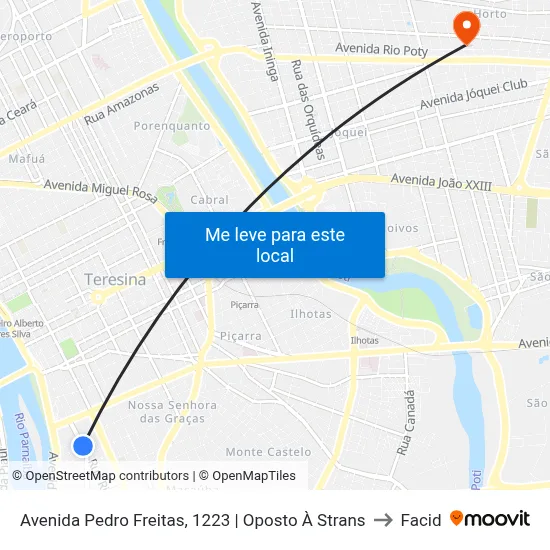 Avenida Pedro Freitas, 1223 | Oposto À Strans to Facid map