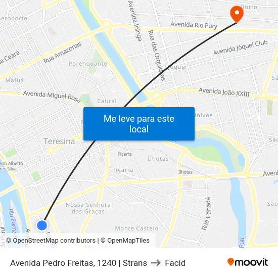 Avenida Pedro Freitas, 1240 | Strans to Facid map