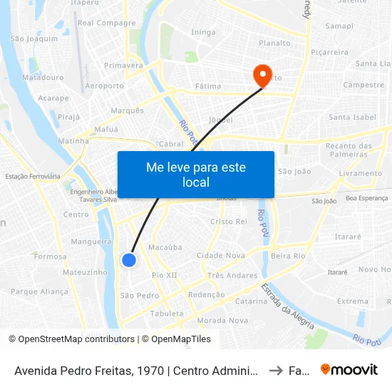 Avenida Pedro Freitas, 1970 | Centro Administrativo to Facid map