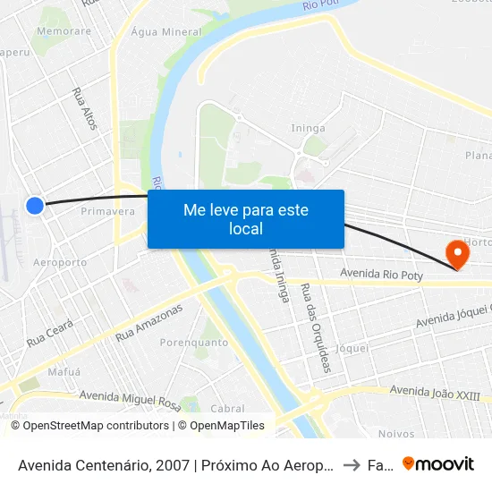 Avenida Centenário, 2007 | Próximo Ao Aeroporto De Teresina to Facid map