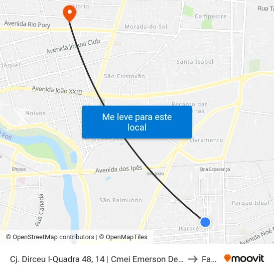Cj. Dirceu I-Quadra 48, 14 | Cmei Emerson De Jesus to Facid map