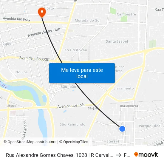 Rua Alexandre Gomes Chaves, 1028 | R Carvalho Supermercado (Rzinho) to Facid map
