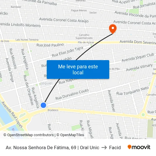 Av. Nossa Senhora De Fátima, 69 | Oral Unic to Facid map