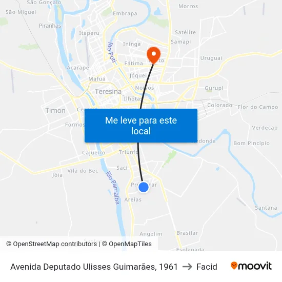 Avenida Deputado Ulisses Guimarães, 1961 to Facid map