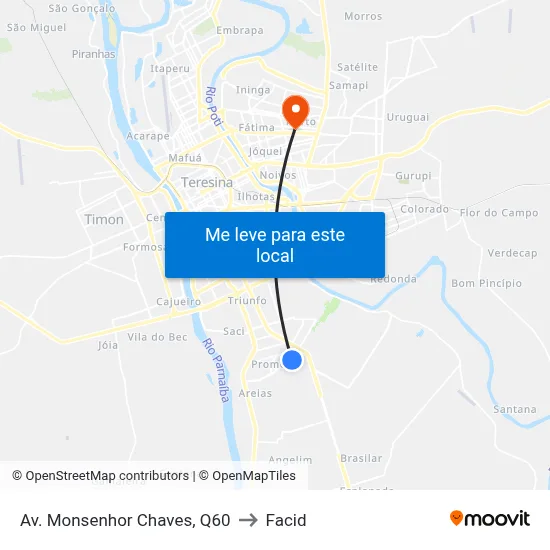 Av. Monsenhor Chaves, Q60 to Facid map