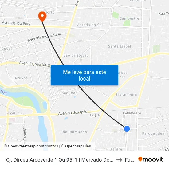 Cj. Dirceu Arcoverde 1 Qu 95, 1 | Mercado Do Dirceu 1 to Facid map